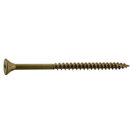 Deck Screw, #8 X 3 In, Steel, Flat Head, Square Drive, 264 PK